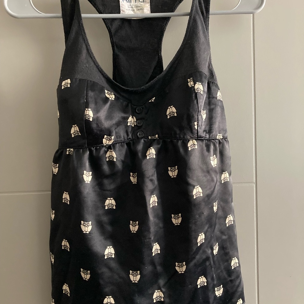 XS Owl Polyester Shirt Pacsun